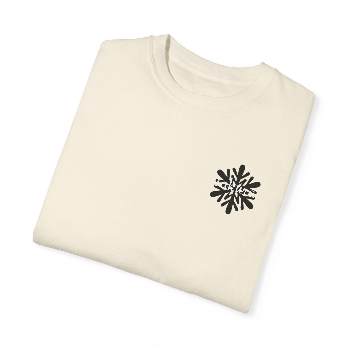 Unisex Garment-Dyed T-Shirt with Snowflake Design - Cozy & Trendy Casual Wear