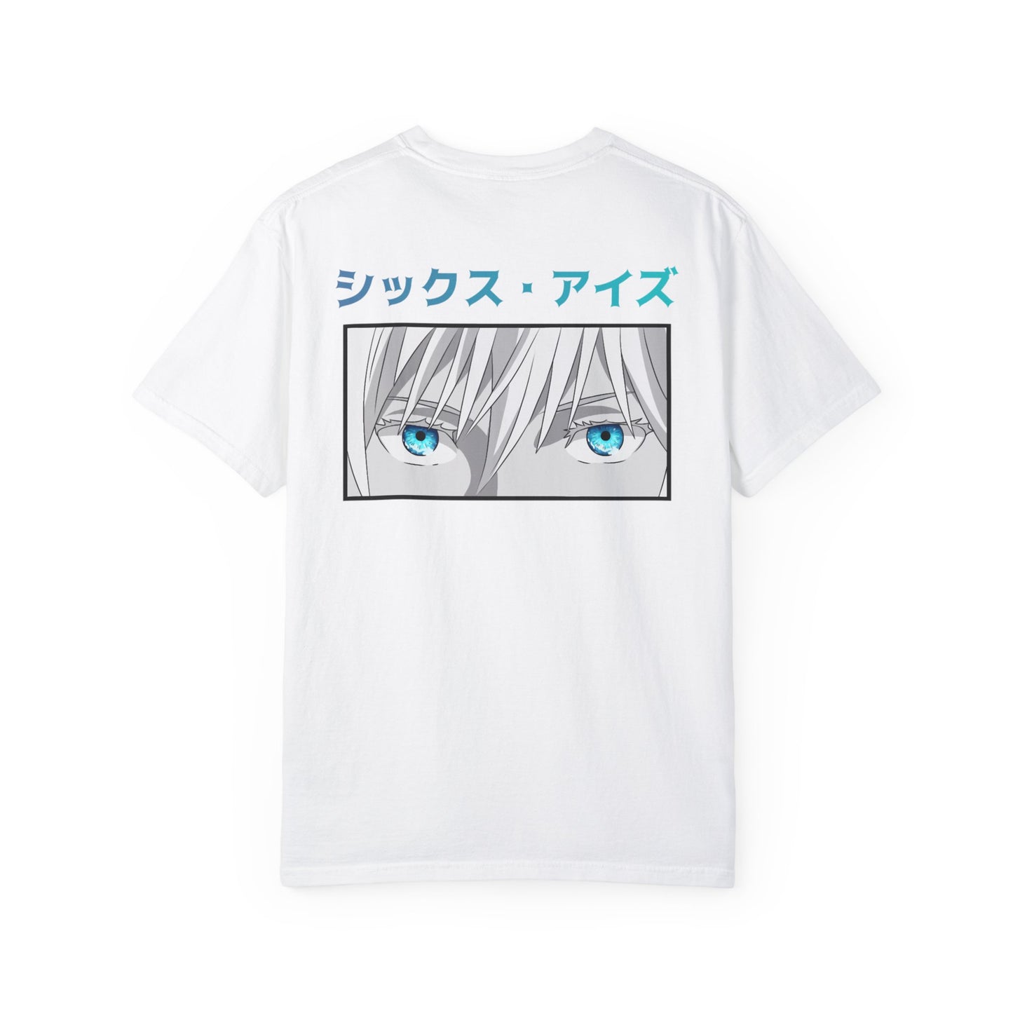 Unisex Garment-Dyed T-Shirt with Gojo Eyes Graphic - Anime Inspired Streetwear